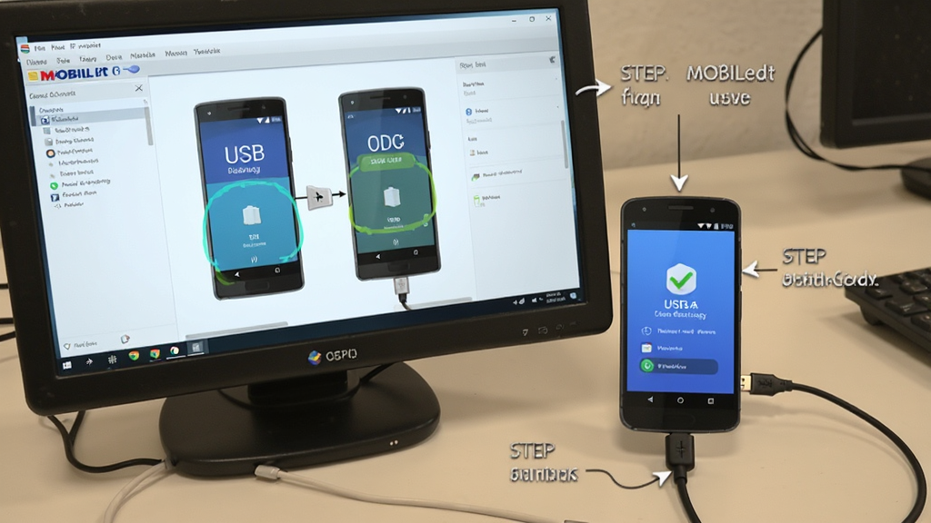 һ��չʾ MOBILedit ʹ�ý̵̳�ͼƬ�������е�����Ļ��ʾ���������ֻ��������������棬�Ա߷���һ�������������ߵİ�׿�ֻ����ֻ���Ļ��ʾUSB�����ѿ���������Ϊ����İ칫���棬���Ϊʵ�Ľ̳�ͼ��ϸ�ڰ��������߽ӿڡ���Ļ������������������ע����������������ɾ����޶���Ԫ��