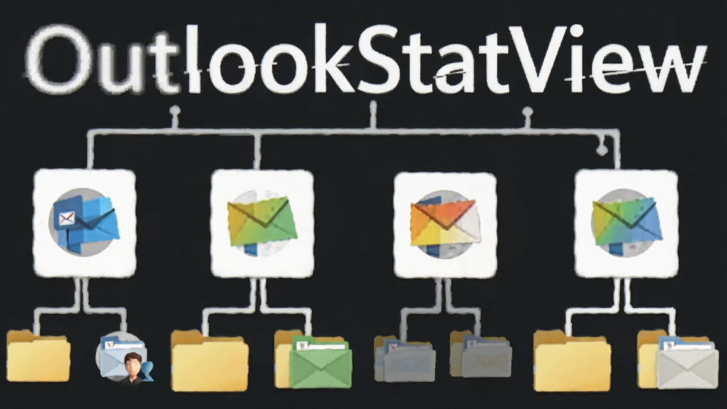 һ�� AI ���ɵ���������ʾ��ͼ������������ OutlookStatView ���������������������˻�ͼ�꣬�˻�ͼ���·������Ų�ͬ���ļ��б�ǩ������Ϊ��״��֧�ṹ������ƽ����ƣ�ϸ���ϰ����˻�ͷ���ļ���ͼ�ꡢ�����ߣ����������ɾ��޶���Ԫ��