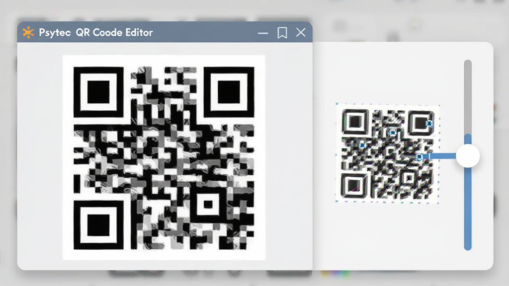 һ��չʾʵʱԤ�����ܵ�ͼƬ�������� Psytec QR Code Editor ���������ʾ��ά��Ԥ�����Ҳ໬�����ڱ��϶���Ԥ������ͬ���仯������Ϊǳ��ɫ���棬����ִ���࣬��������