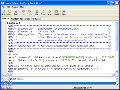 quick batch file compiler ������� ������ͼ