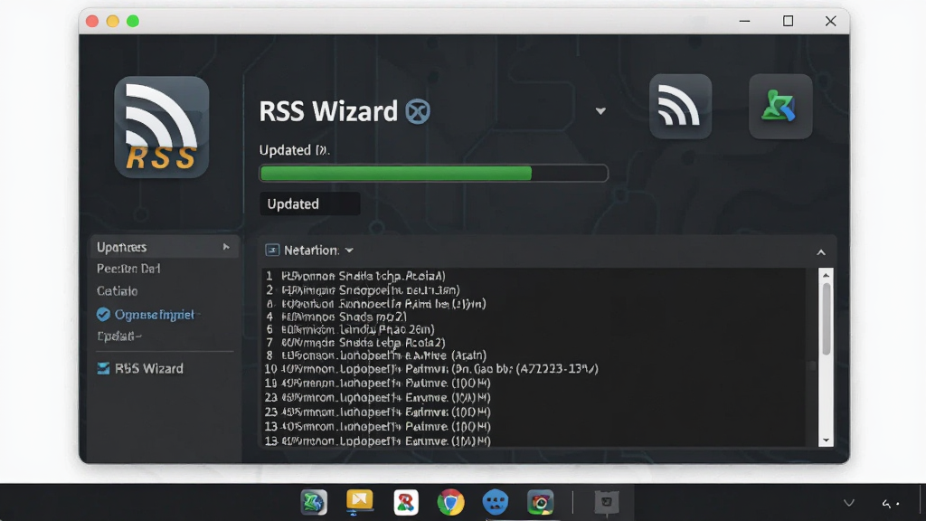 һ��չʾ RSS Wizard �ڵ��Զ����н����ͼƬ������Ϊ������������������ͼ�꣬����Ϊ����չʾ���Ű��࣬���Ϊ�Ƽ��з��ϸ�ڰ��� RSS ͼ�ꡢ���½��ȡ���־���ȣ������������ɾ����޶���Ԫ��