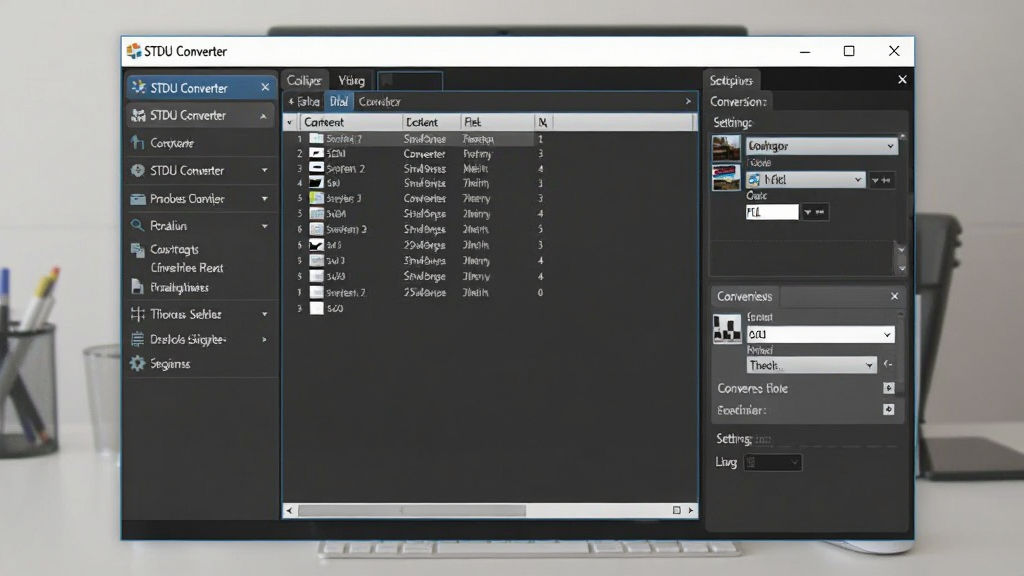 һ��չʾ STDU Converter ���������ͼƬ���������������������ڣ�����ǹ��ܵ��������Ҳ����ļ��б���ת���������򣬴��ڶ�����ʾ�������� STDU Converter�������Ǽ��İ칫���棬���Ϊ�ִ�������ͼ��ϸ�����������ʸɾ����޶���Ԫ��