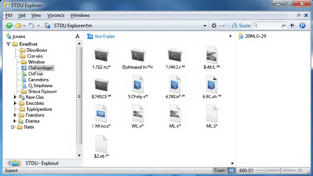 STDU Explorer �����������ͼ������Ϊ Windows ��Դ���������Ĵ��ڣ������״Ŀ¼չʾ����ӳ���ڲ��ļ��нṹ���Ҳ��ļ��б���ʾ����ļ���ͼ�꣬���涥���в˵����͹����������岼�����������Ϊ�ִ� Windows ����Ӧ�ã�ϸ�ڰ�����������״̬�����ļ���С��Ϣ�������������ɾ����޶���Ԫ��