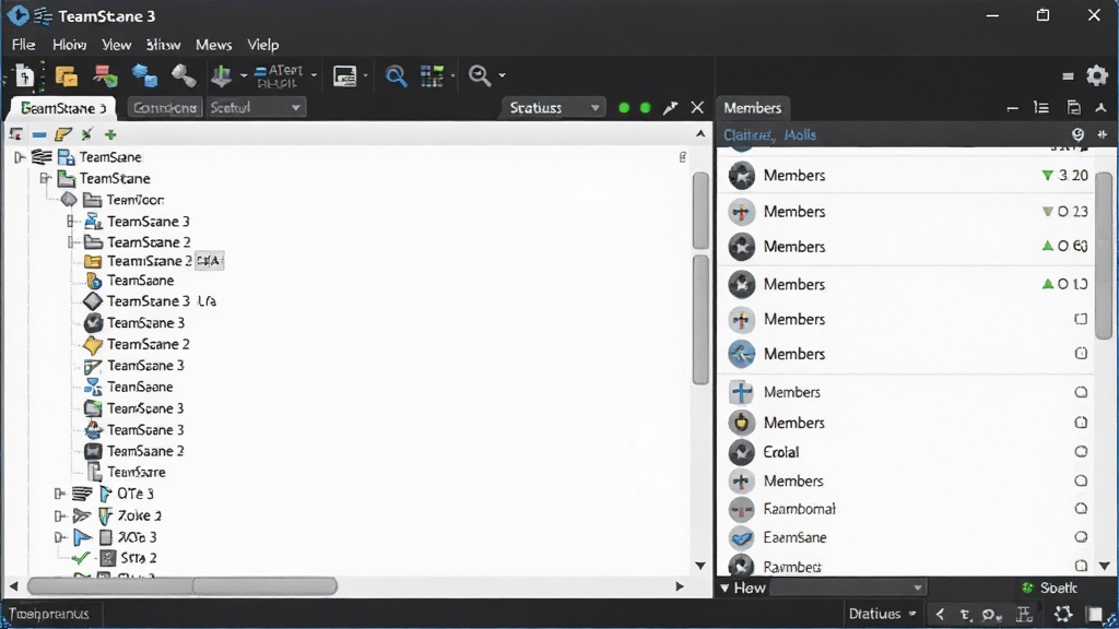 һ��չʾ TeamSpeak 3 �������������ϸͼƬ�������ǵ�����Ļ�ϵ� TeamSpeak 3 �ͻ��˴��ڣ����������������ʾ��״Ƶ���б����Ҳ���ʾ��Ա��Ϣ���Ű���У����Ϊ�ִ��Ƽ��У�ϸ�ڰ���������ͼ�ꡢ����״ָ̬ʾ�ƺͼ��Ĳ˵��������ʸ��壬�ɾ����޶���Ԫ�ء�