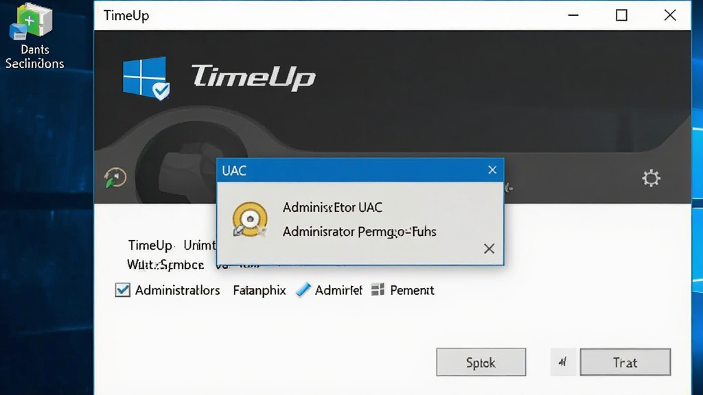 һ��չʾTimeUp��Windowsϵͳ���Թ���ԱȨ�����е����ý����ͼ����������UAC����������ͼ�꣬����ΪWindows���棬����࣬��������