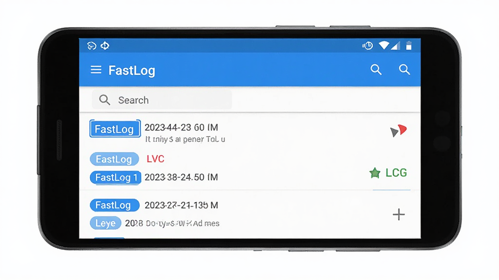 FastLog����������չʾ������Ϊһ����׿�ֻ���Ļ����Ļ������ʾFastLogӦ�ý��棬������־�б��������򣬲��ּ�࣬�Ϸ�Ϊ״̬���ͱ��������·�Ϊ��־��Ŀ�б����Ű����������Ϊ�ִ��Ƽ��б�ƽ����ƣ�ϸ�ڰ�����ɫ������ǩ��ʱ�������־����ͼ�꣬���ʸ��壬�ɾ����޶���Ԫ��