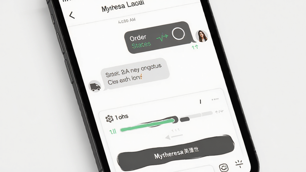 Mytheresa�������ͷ��붩��׷��ҳ�棬����Ϊ�ֻ���Ļ��չʾ���촰�����������������������½ṹ���Ű��Ѻã��������רҵ��ϸ�ڰ����Ի����ݡ�����״̬ͼ�����˿ť�����ʸ��壬�ɾ����޶���Ԫ��