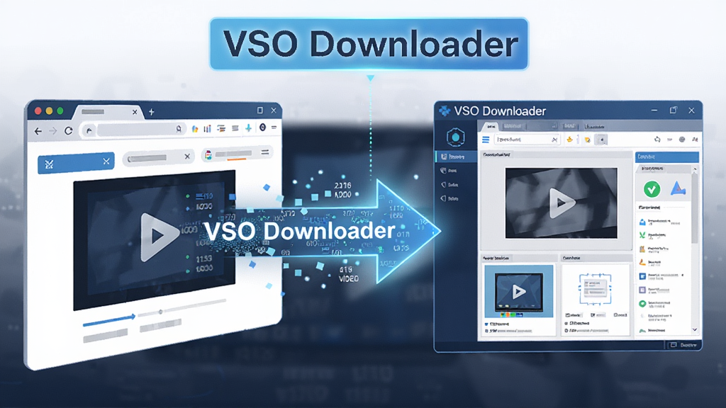 һ����Ϣͼ���Ĳ�ͼ�����������һ����������ڣ��Ҳ��� VSO Downloader �������棬�м��÷���ļ�ͷ���ӣ���ͷ���������������ӣ�������Ƶ��������Ĺ��̣������д���