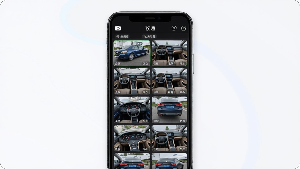 ����Ϊ�ճ�ͨ�����������ս��棬����չʾ�ֻ���Ļ����ʾ���ų�����Ƭ����ͼ����Ƭ�������������Ρ��Ǳ��̵ȽǶȣ�����Ϊ�ֻ����У���Ƭ�������У��Ű����룻���Ϊдʵ�Ƽ��磻ϸ�ڰ������ͼ�ꡢ��Ƭ�߿򡢷����ǩ�������������ɾ����޶���Ԫ��
