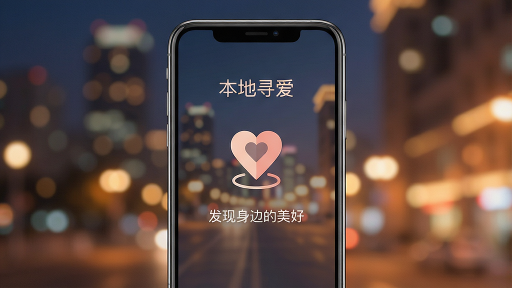 һ��չʾ�ֻ���Ļ��ͼƬ����Ļ�����ǡ�����Ѱ����APP���������棬�����ǳ���ҹ����ůɫ�ƹ⽻֯�����������м�Լ�İ����붨λͼ�꣬�·���ʾ���������ߵ����á�������������ñ�ƽ����Ʒ��ɫ����ͣ�����ɾ����޶���Ԫ�أ����廭�ʣ��ʺ���Ϊ����������ͼ��