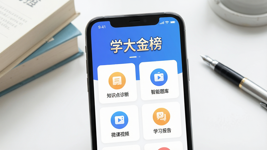 һ��չʾѧ����APP�������ͼƬ������������һ�������ֻ�����Ļ��ʾ��ѧ����APP����ҳ����ҳ�Ϸ���ѧ��������ֱ�ʶ���·�������֪ʶ����ϡ�������⡢΢����Ƶ��ѧϰ����ȹ���ģ���ͼ�ꡣ�����Ǹɾ���������������ż������һ֧�ʡ��������������죬ϸ�����������ʸɾ����޶���Ԫ�ء�