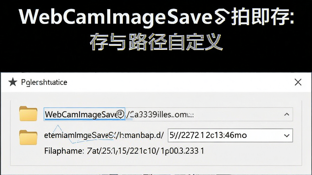 һ��չʾ WebCamImageSave ���ļ�����·���Զ��幦�ܵ�ͼƬ�����������������е��ļ�����·������������ʾ��һ��ѡ�����ļ��е�ַ�Ͱ������ڱ������ļ�����ʽʾ������������������λ�ڴ����·��������Ǽ��İ�ɫ���棬���Ϊ�������������ܽ���ͼ��ϸ�ڰ����ļ���ͼ���·�����ֵ��Ű棬�����������ɾ����޶���Ԫ��
