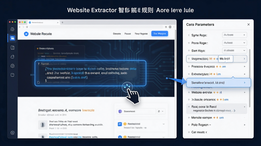 һ��չʾ Website Extractor ������ȡ�����ʾ��ͼ������Ϊ���������и���ѡ�е���ҳԪ�����Զ����ɵĹ����б������ֲ������ҷ��������Ϊ��ҳ���ӻ������Ҳ�Ϊ���������壬�Ű����࣬���Ϊ�������Ƽ��磬ϸ����ͻ������ѡ��������ɵĶ����У����ʸ��壬�ɾ����޶���Ԫ��