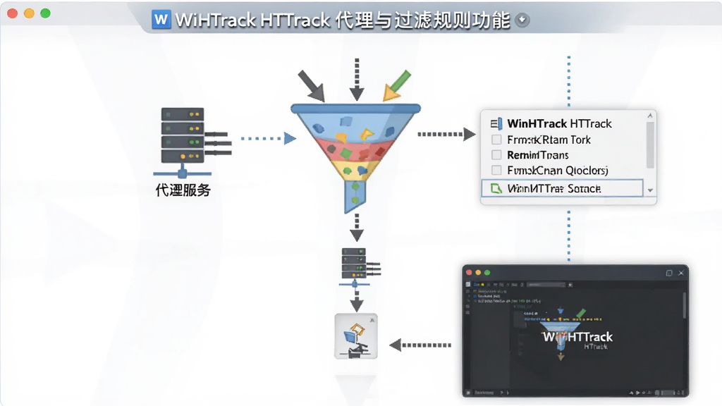 AI��ͼչʾ WinHTTrack HTTrack ��������˹����ܣ�������һ�����й���©������ҳץȡ����ͼ������Ϊ���������Ű棬���Ϊ�����Լ��ƽ����ϸ�ڰ�������������ͼ�ꡢ���˹����б���WinHTTrack HTTrack ����Ԫ�أ����ʸ��壬�ɾ����޶���Ԫ��