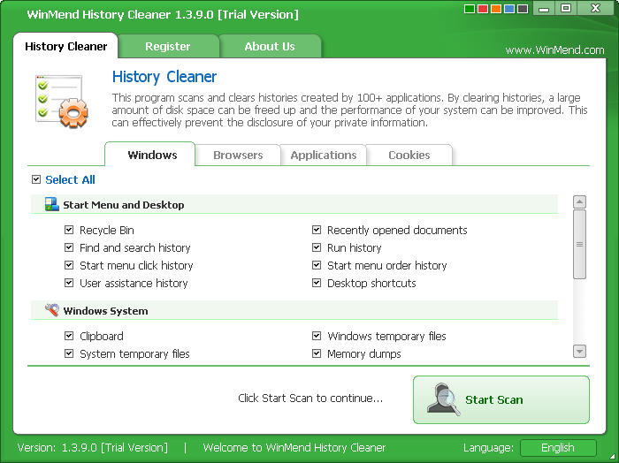 WinMend History Cleaner(��ʷ��¼������)��ͼ