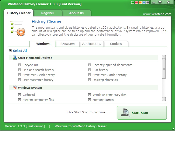 WinMend History Cleaner(��ʷ��¼������)��ͼ