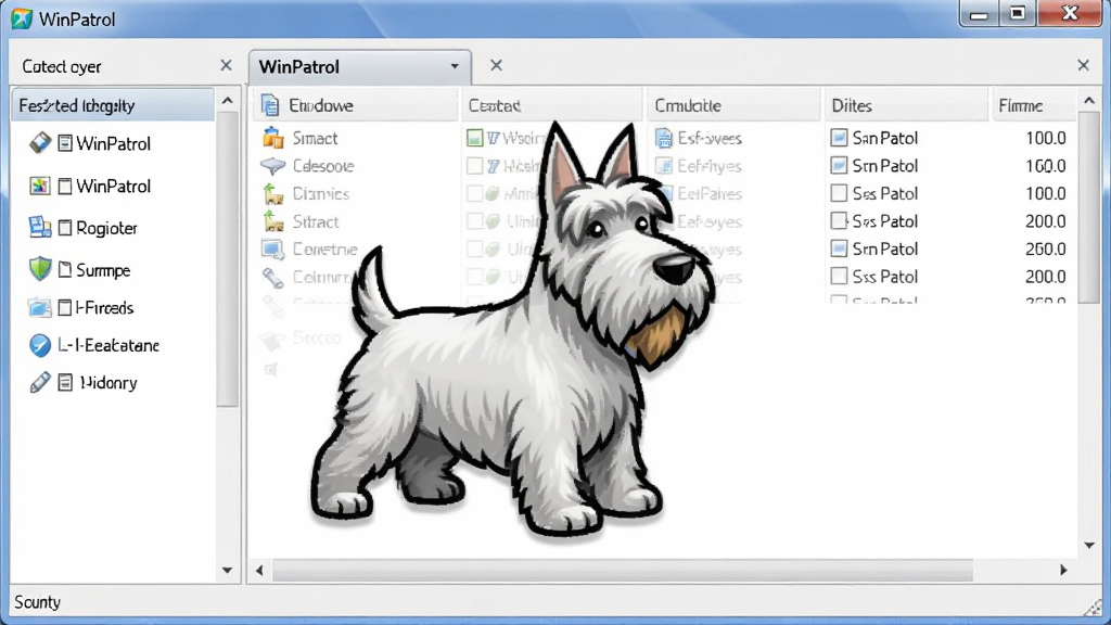 WinPatrol �����������ͼ������������ WinPatrol ��־�Ե��ո�����Ȯͼ�꣬����Ϊǳ��ɫ Windows ���䴰�ڷ�����Ϊ����ģ�鵼�������Ҳ���ʾ���������б�������ɾ����࣬�������רҵϵͳ��ȫ���߷�Χ�������������޶���Ԫ��