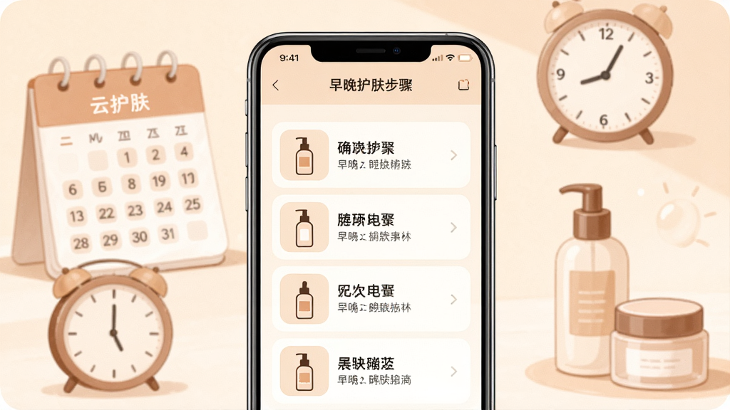 һ��չʾ�ƻ���APP���Ի��������������ͼƬ���ֻ���Ļ��ʾ���������������б���ÿһ�����в�Ʒͼ��ͼ��˵�������������͵�ůɫ����������������ʱ�Ӻͻ���ƿ�޵Ĳ廭Ԫ�ء��Ű�����������Ϊ���ģ���������ܰ��רҵ�����ʸɾ����޶���װ�Ρ�