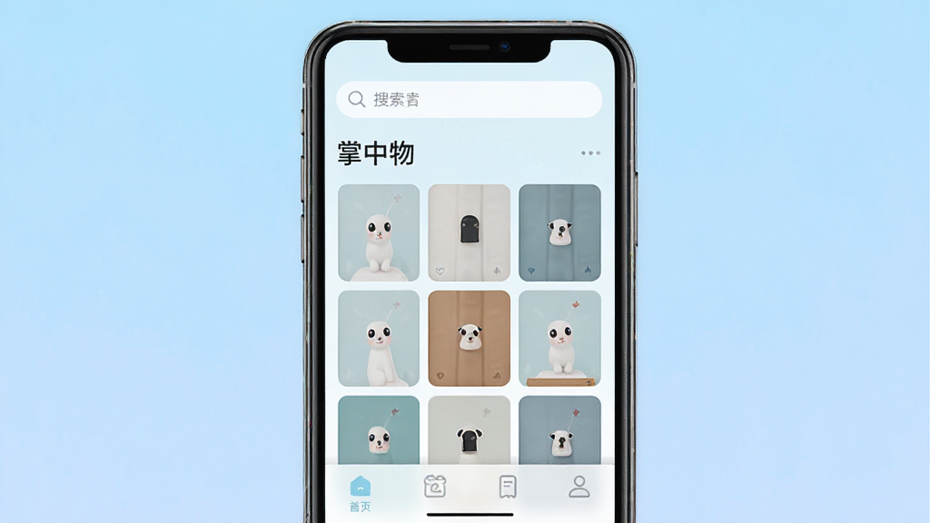 ����������һ�������ֻ�����Ļ��ʾ���������������棬���沼��Ϊ�������������в�������񡢵ײ���������������ü�Լ���µ�ǳɫ��񣬽�����������д��