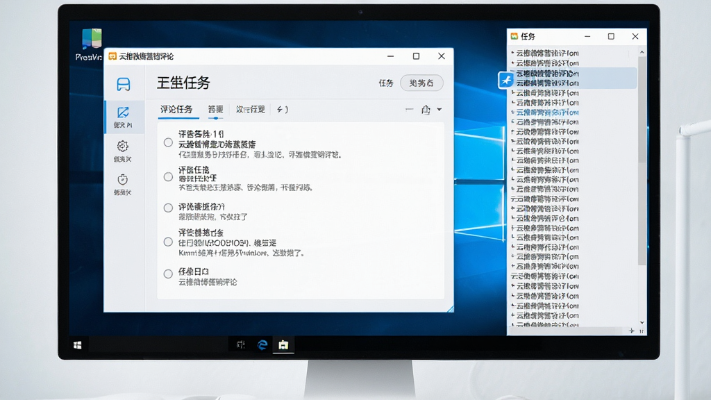 һ��AI���ɵ�ͼƬ������չʾ������΢��Ӫ�����ۡ�������Windows���������ϵ�����״̬����������ʾ������������ִ�У��Ա���������־��������������ˬ���ţ�ǳɫ���������ּ�࣬ϸ�����������ʸ��壬�ɾ����޶���Ԫ��