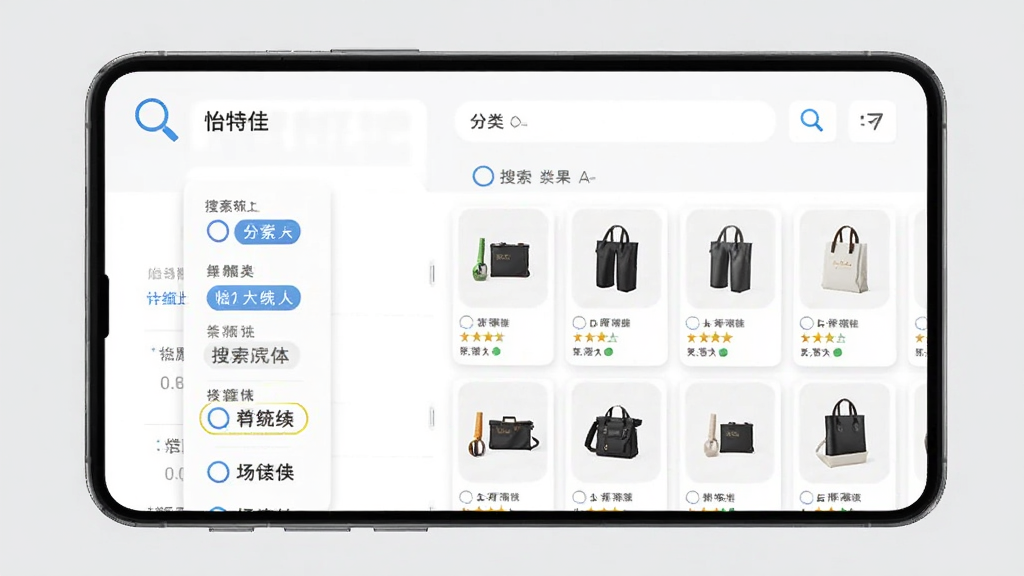 ���ؼѲ�Ʒ�������棬�ֻ���Ļչʾ����ɸѡ�˵�����������б��������а����Ŵ�ͼ�����Ʒ����ͼ������Ϊǳ��ɫ�������ʵ�ã�ϸ����ͻ��ɸѡ��ǩ���Ʒ��Ƭ���֣����������ɾ�