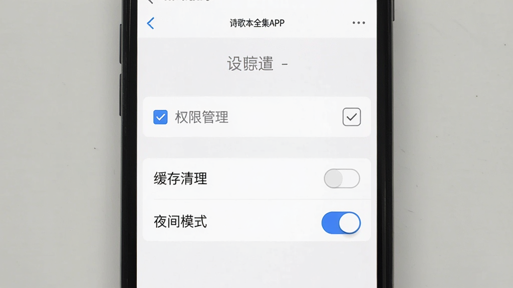�ֻ���Ļ��ʾʫ�豾ȫ��APP�����ý��棬�����а���Ȩ�޹���������������ҹ��ģʽ���ص�ѡ������Ǽ��İ�ɫ������������ˣ�ϸ�ڰ�����ѡ��ͻ������أ����ʸ��壬�ɾ����޶���Ԫ��