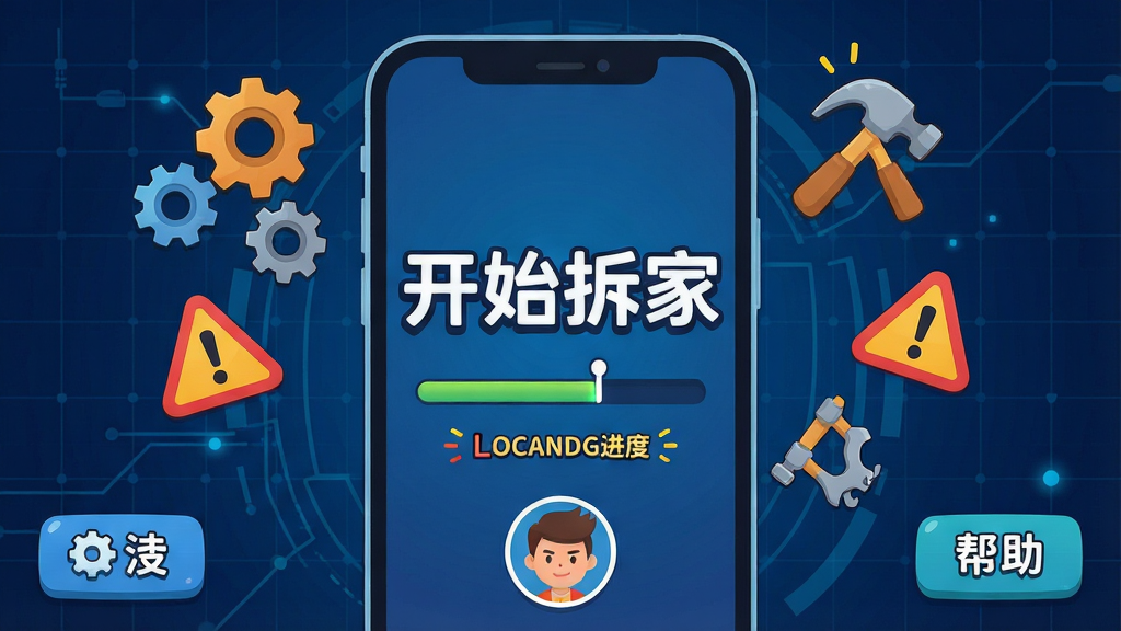 ����չʾһ����ͨ�����ֻ����棬��Ļ������ʾ����ʼ��ҡ���Ϸ����ҳ�棬��ΧƯ���ų��֡����ӡ�����ͼ�꣬����Ϊ����ɫ�Ƽ������񣬲������ֻ�λ�ڻ��������룬��������ֱ������úͰ�����ť�����Ϊ��ƽ��UI��ƣ�ϸ�ڰ������ؽ���������˸����ʾ���֡���ɫͷ�񣬻���Ϊ����4K������ɾ����޶���Ԫ�ء�