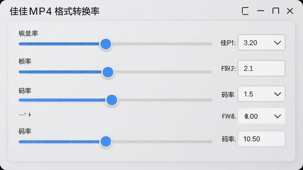 ������д��ʾ�Ѽ�MP4��ʽת�����Ĳ���������壬����ϰ����ֱ��ʡ�֡�ʡ����ʵȻ������ֵ����򣬱���Ϊ��͵�ǳ��ɫ����������������ִ���Լ��ϸ���л��������ɫ���������ʸ���ɾ����޶���Ԫ��