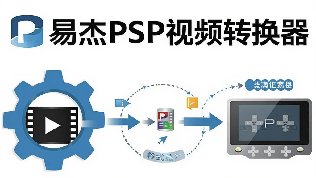 һ��չʾ�׽�PSP��Ƶת����ת�����湤�����̵�ʾ��ͼ������Ϊ�������ơ��׽�PSP��Ƶת��������Logo����֡���Ƶ������PSP�ƻ�ͼ����ϣ����ֲ��ú�������ʽ�Ű棬���Ϊ��ƽ���Ƽ��廭��ϸ�ڰ�����������ͷ����ʽת����ʶ�����������������ɾ����޶���Ԫ��