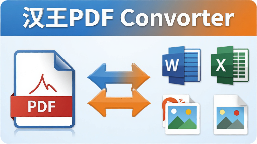 һ��չʾ�ļ���ʽת�����̵�ʾ��ͼ�����������PDF�ļ�ͼ�꣬�м���˫���ͷ���Ҳ���Word��Excel��PPT��ͼƬ�ȸ�ʽͼ�꣬�����С�����PDF Converter�����ֱ�ʶ�����岼�ֺ������У�����ƽ����ƣ���ɫ����ɫ�ͳ�ɫΪ����ϸ�ڰ����ļ�ͼ��ͼ�ͷ�Ĺ����ʸУ����ʸ��壬�ɾ����޶���Ԫ��