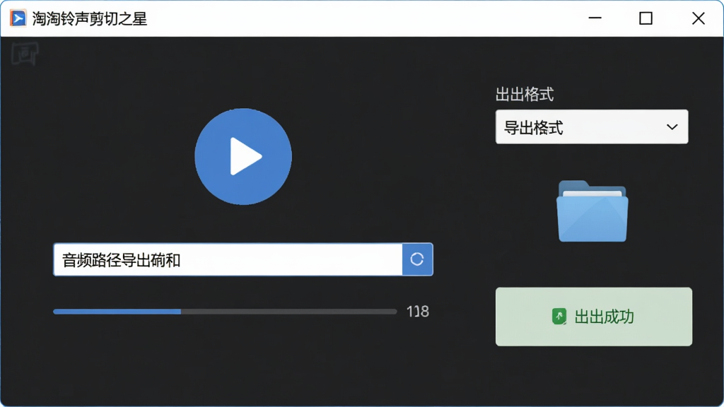 һ��չʾ��Ƶ�����뵼��������ͼƬ������Ϊ������������֮�������ĵ������棬��������Ϊ�������Ű�ť�͵���·��ѡ����Ҳ�Ϊ������ʽ�����˵����Ű����������Ϊ�ִ���Լ�磬ϸ�ڰ������Ž��������ļ���ͼ�ꡢ�����ɹ���ʾ�����ʸ��壬����ɾ����޶���Ԫ��