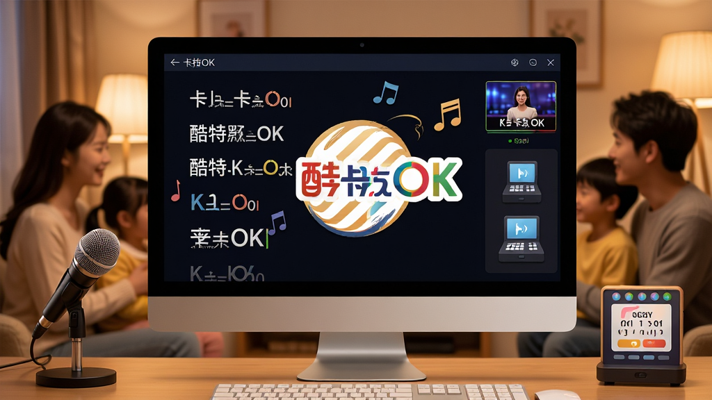 ����������չʾ������Ϊ���ؿ���ok��־����������ܰ��ͥKTV����������Ϊ������Ļ��ʾ����OK����������棬���ּ�࣬�Ű������������ܰ���֣�ϸ�ڰ�����˷硢���������̨ͼ�꣬���ʸ��塢�ɾ����޶���Ԫ��