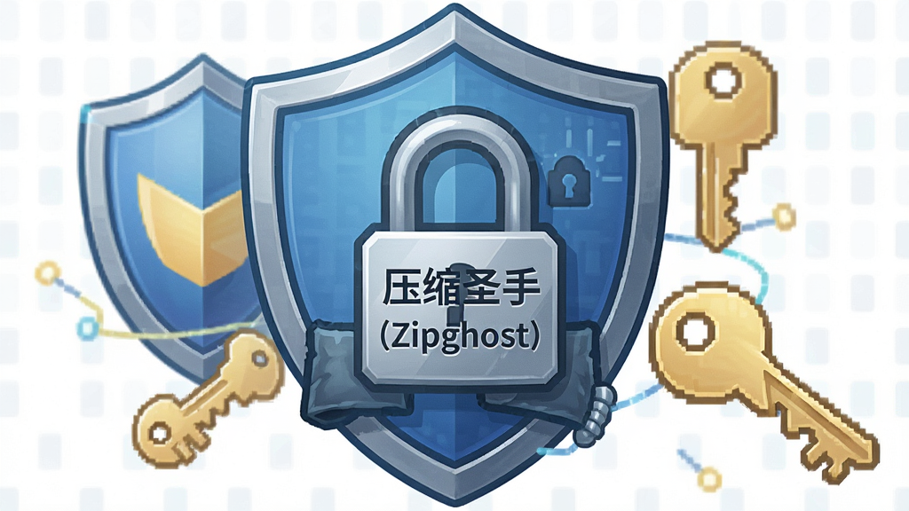 һ��չʾѹ��ʥ�֣�Zipghost�����ܹ��ܵ�ͼƬ������������һ��������ѹ����ͼ�꣬���Ͽ��С�ѹ��ʥ�֣�Zipghost������������Χ�ж��ƺ���ԿԪ�أ����ȫ�ɿ������ּ�࣬ϸ�����������ʸ��壬�ɾ��޶���Ԫ��