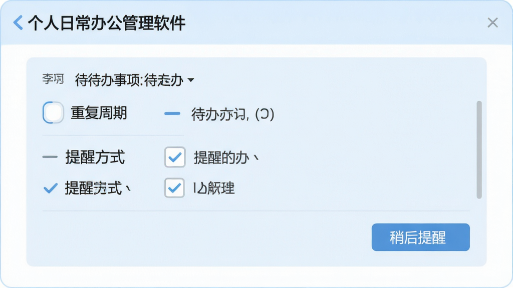�����ճ��칫���������������������ý��棬����չʾһ���������������������壬�����ظ�����ѡ����ѷ�ʽ��ѡ����Ժ����Ѱ�ť��������Ϊ����ɫ�����ؼ��������룬���������ɶ������ʸɾ����޶���װ��Ԫ��