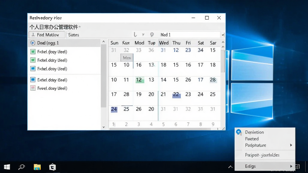 �����ճ��칫����������Windows�����ϵ����н�ͼ������չʾ������������ͼ��ͬʱ���֣��������д����б�������������ͼ���Ա����Ҽ��˵���������Ϊ��ʵ������ͼ�ʸУ��������������ʸɾ����޶���Ԫ��