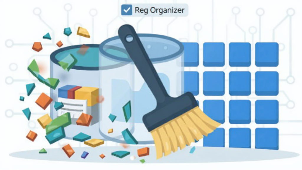 ��������Reg Organizer��������һ���Ŵ��ע������ݿ�ͼ����һ�����ˢ������Ϊ���ҶԱȣ�������������µĲ�ɫ��Ƭ���Ҳ����������е���ɫ���飬�Ű�Ϊ�������У����Ϊ��ƽ���廭��ϸ�ڰ���ˢ������������Ƭ�������е����ĵ�·�����������д���