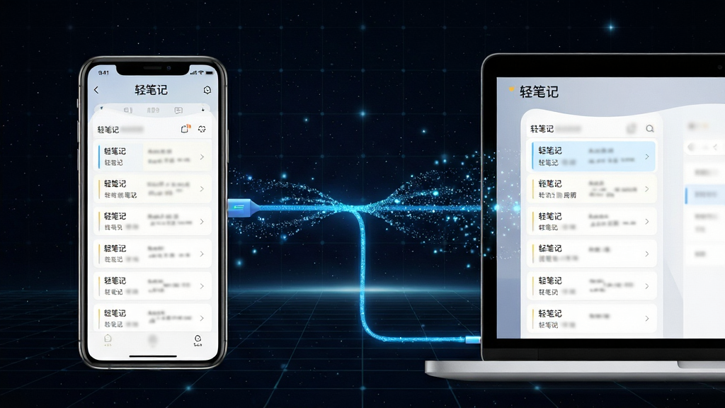��ʼǶ��豸�ƶ�ͬ������ͼ������Ϊһ�������ֻ���һ̨�ʼǱ�������Ļͨ���������ɫ���������������ֲ������ҶԳƹ�ͼ������Ϊ��ɫ�ǿտƼ��������Ű����ֻ��������Ļ�ھ���ʾ��ͬ�ıʼ��б����棬���Ϊδ���Ƽ��У�ϸ������������������̬���豸�䴩�󣬻���Ϊ8K�����壬����ɾ����޶���Ԫ�أ���Ļ������ʾ����