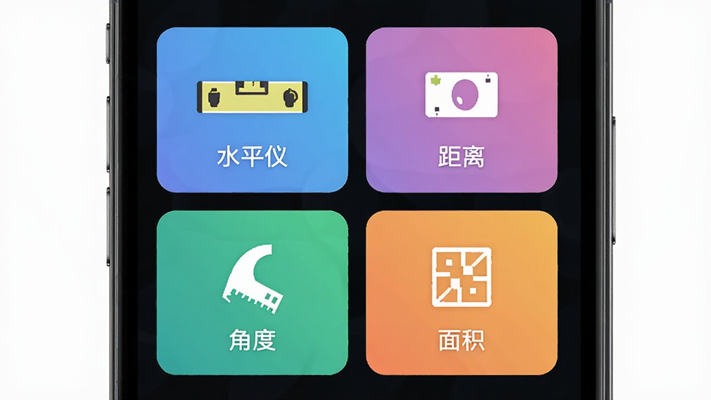 ɨ����������� �ೡ������ģʽѡ����棬�������ֻ���Ļ��ʾ�ĸ����ܿ�Ƭ��ˮƽ�ǡ����롢�Ƕȡ����������Ϊ2x2�����Ű�����������ƽ����ƣ�ϸ����ͼ�ꡢ���ֱ�ǩ���������䣬���ʸ��壬�ɾ����޶���Ԫ��