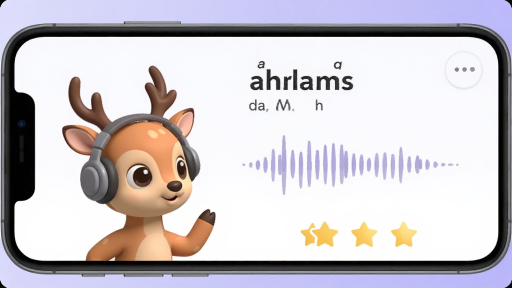 һ��չʾС¹����APP��������������ֻ���ͼ����������ʾ�ŵ��ʺ����꣬һֻ��ͨС¹���Ŷ��������ʶ�����Ļ��������ͼ�κ��������ǣ���������͵���ɫ��������ִ����£����������ɾ�