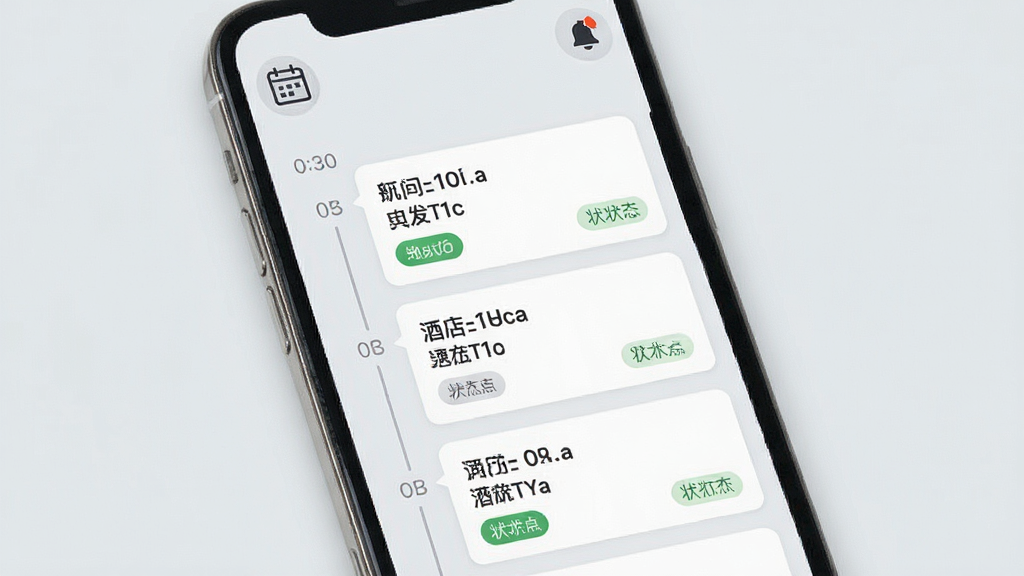 ���ùܼ��г̹������棬�ֻ���Ļ��ʾ��ʱ�������еĺ��ࡢ�Ƶꡢ���г̿�Ƭ����Ƭ���г���ʱ�䡢�ص���״̬��ǩ������Ϊǳ��ɫ�����񣬶���������ͼ�������������������������У����������Լ��ϸ�ڷḻ�����ʸɾ����޶���Ԫ��