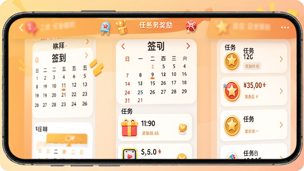 һ��չʾ�ݰ�ǩ����������ҳ����ֻ�����ͼ���������ֻ���Ļ��ʾǩ�������������б�������ͼ��ͽ�����������ɼ�������Ϊůɫ�����䣬�����ã�ϸ�����������ʸɾ����޶���Ԫ�ء�