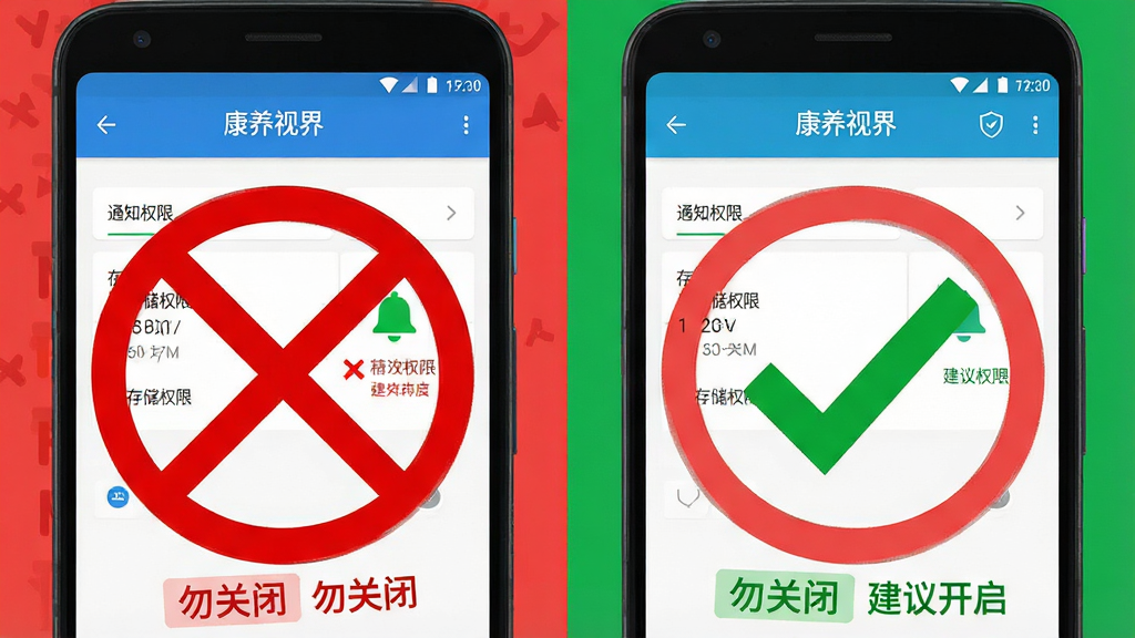 ��������Ϊһ����׿�ֻ���Ļ��ʾ�������ӽ硱APP��Ȩ�����ý��棬�Ա���һ����ɫ�Ľ�ֹ���ź�һ����ɫ�ĶԹ����š����ֲ������ҶԱȵĹ�ͼ��ʽ�����Ϊ����ʾ�����Ҳ�Ϊ��ȷʾ�����Ű�����ֱ�ۡ����Ϊ��ƽ����Ϣͼ���ɫ�ʶԱ�������ϸ�ڴ��������пɼ���֪ͨȨ�ޡ������洢Ȩ�ޡ�������ѡ���ɫ����Ա�ע����رա�����ɫ�Թ��Ա�ע�����鿪����������Ϊ����2K������ɾ����޶���Ԫ�ء�