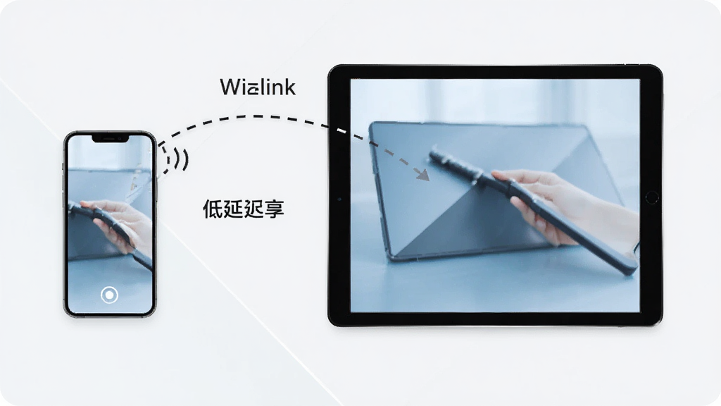 Wizlink �����Ļ��������ʾ��ͼ������Ϊһ���ֻ�������ƽ�����Ͷ�仭�棬���ֲ��öԽ��߹�ͼչʾ���ӹ��̣����Ϊ�������磬ϸ�ڰ����ֻ���ƽ��֮�������߻������Ӳ���ע���ӳ��������������� �ɾ� �޶���Ԫ��