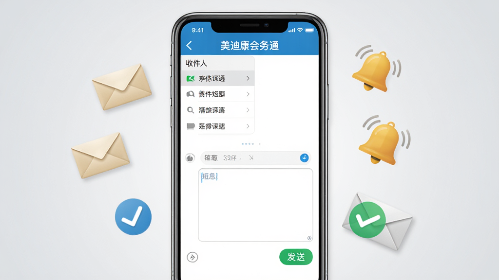 ����������һ���ֻ�����Ļ����ʾ���ű༭�뷢�ͽ��棬������