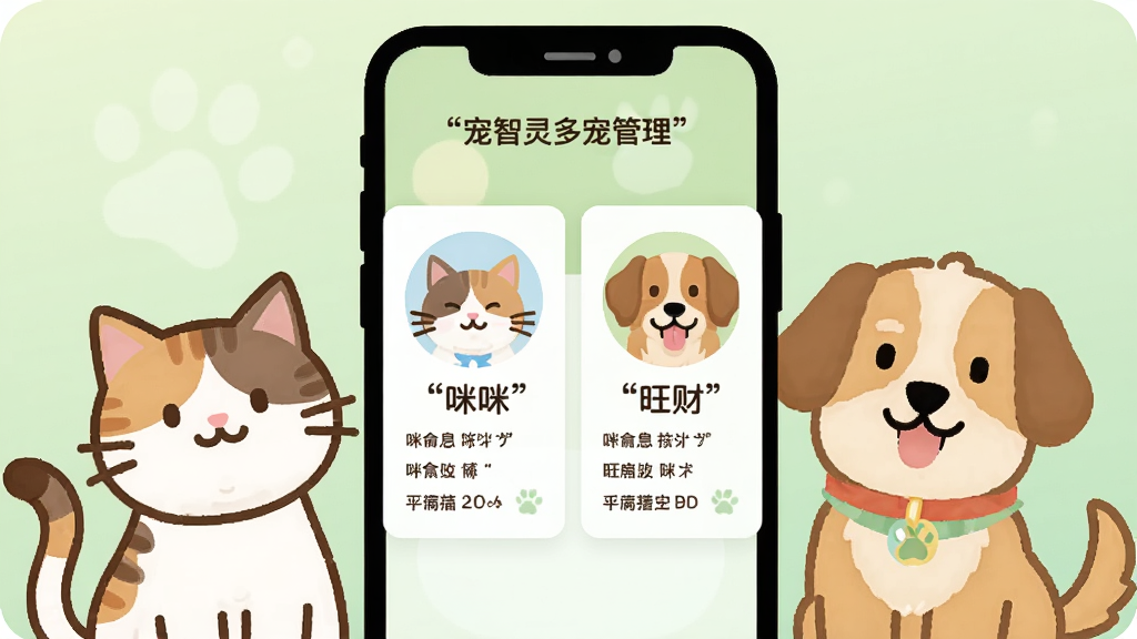 һ��չʾ��������������ܵĲ廭��������һ���ֻ���Ļ��ʾ��ֻ����ĵ�����Ƭ�������è�䡰���䡱���ұ��ǹ��������ơ���ÿ�ſ�Ƭ�ж���ͷ��ͻ�����Ϣ���ֻ�����ֱ���һֻè��һֻ���Ŀ�ͨ���󣬱����ǵ���ɫ���䣬�����ܰ�ɰ�����ƽ����ƣ����ּ����ţ����廭�ʣ�������Ԫ�ء�