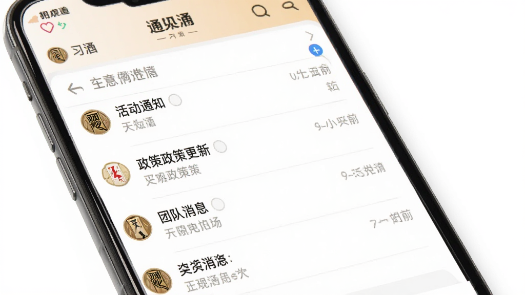 ϰ��Ӫ��ͨ��Ϣ֪ͨ���棬�������ֻ���Ļ��ʾ��Ϣ�б���֪ͨ���飬�����֪ͨ�����߸��¡��Ŷ���Ϣ�ȣ�����Ϊ��ɫ������Ϊ�б�ʽ�����Ϊ�罻��ͨ�磬ϸ�ڰ���ͼ�ꡢʱ�����δ����ǣ����ʸ��壬�ɾ����޶���Ԫ��
