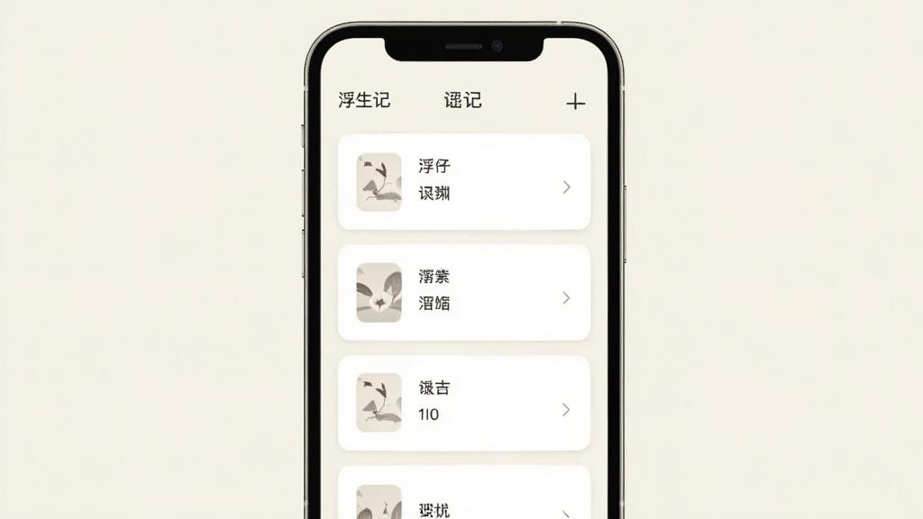 ������Ӧ���������ͼ���ֻ���Ļ������ʾ���Ŀ�Ƭʽ��¼�б��������С������ǡ�Ӧ�����ƣ�����Ϊ���ŵ��װ�ɫ������ɾ��޹�棬������¼�Լ�������������޶���Ԫ��