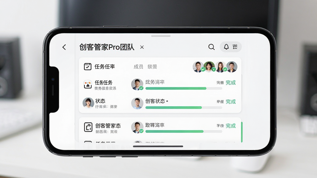 ���͹ܼ�Pro�Ŷ�����Эͬ���棬�ֻ���Ļ��չʾ�����б��ͳ�Աͷ�����״̬�����н���������ɱ�ǣ��������룬�����ˬ��Ч�����ʸɾ����޶���Ԫ��