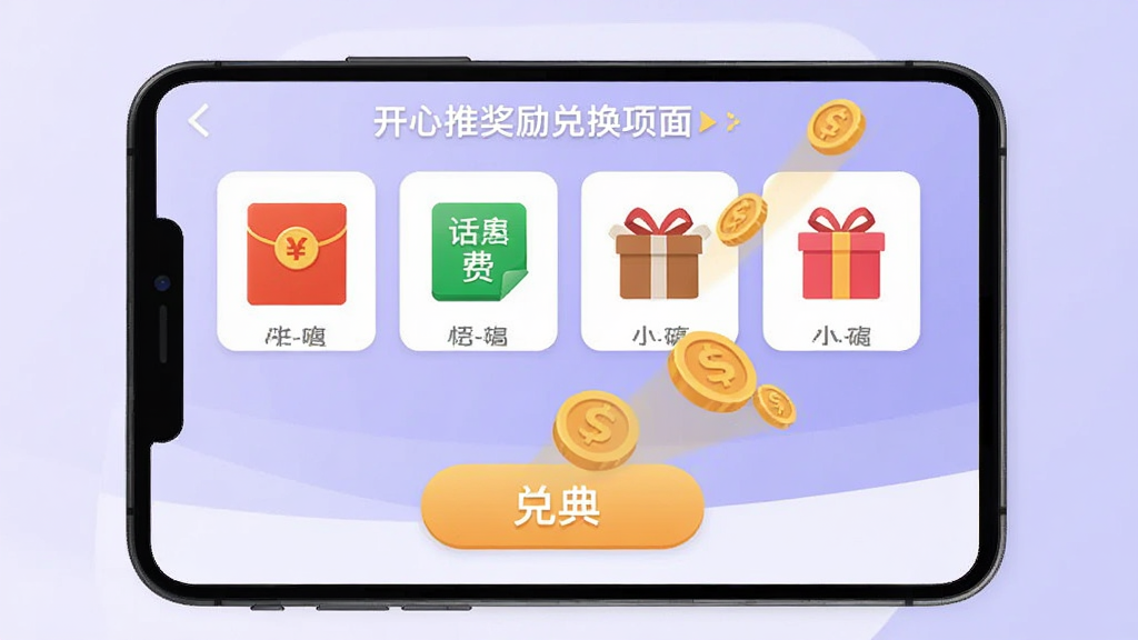 �����ƽ����һ�ҳ�棬�ֻ�����չʾ��Ҷһ��̳ǣ�������������ѡ�С��Ʒ��ͼ�꣬�������н�ҷ���һ���ť�Ķ�̬Ч��������Ϊǳ��ɫ���䣬��ƽ����Ʒ��ϸ�����������ʸɾ�