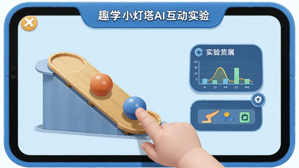 ȤѧС����AI����ʵ����棬��������ָ�϶���Ļ�ϵ�С�����б��ʵ�飬������ʾ��������ݷ������������Ѻã���ͨ�Ƽ���񣬸��廭�ʣ��޶���Ԫ��
